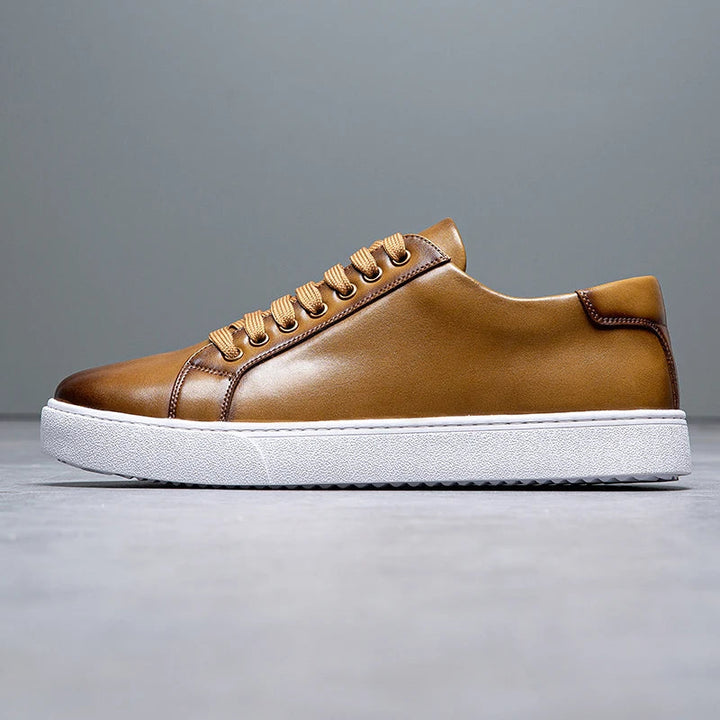 David Męskie Sneakersy Skórzane – Eleganckie Buty z Naturalnej Skóry z Wygodną Podeszwą i Ponadczasowym Designem