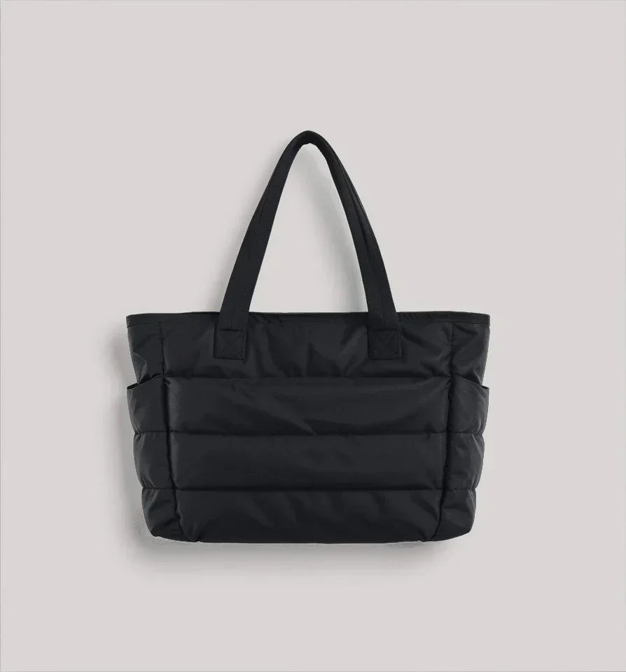Arianna Damska Torba Puffer Tote – Przestronna Wodoodporna Torba z Nowoczesnym Designem & Komorą na Laptopa