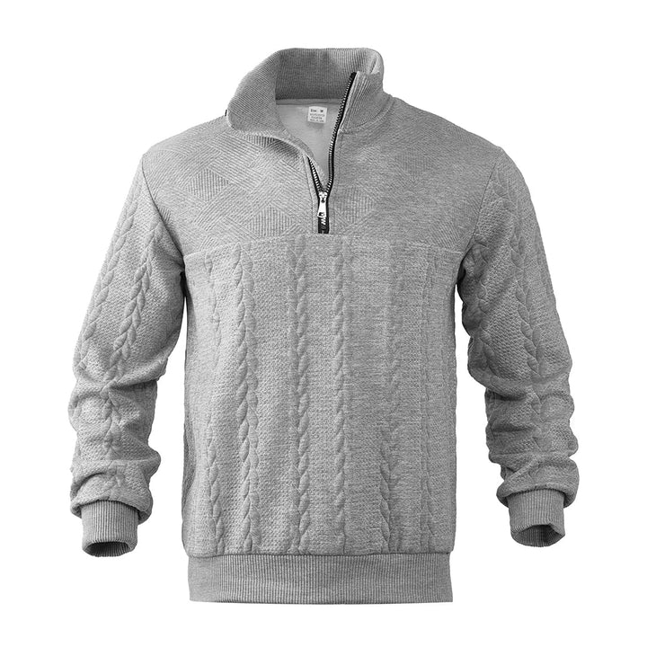 Bluza Męska Josiah – Nowoczesny Komfort z Kołnierzem na Zamek i Ciepłem na Zimę