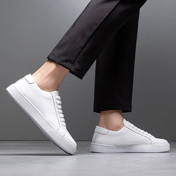 David Męskie Sneakersy Skórzane – Eleganckie Buty z Naturalnej Skóry z Wygodną Podeszwą i Ponadczasowym Designem