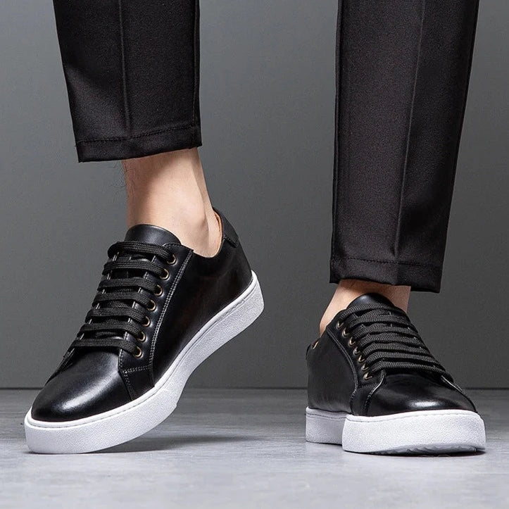 David Męskie Sneakersy Skórzane – Eleganckie Buty z Naturalnej Skóry z Wygodną Podeszwą i Ponadczasowym Designem