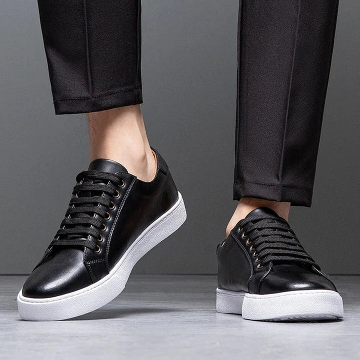 David Męskie Sneakersy Skórzane – Eleganckie Buty z Naturalnej Skóry z Wygodną Podeszwą i Ponadczasowym Designem