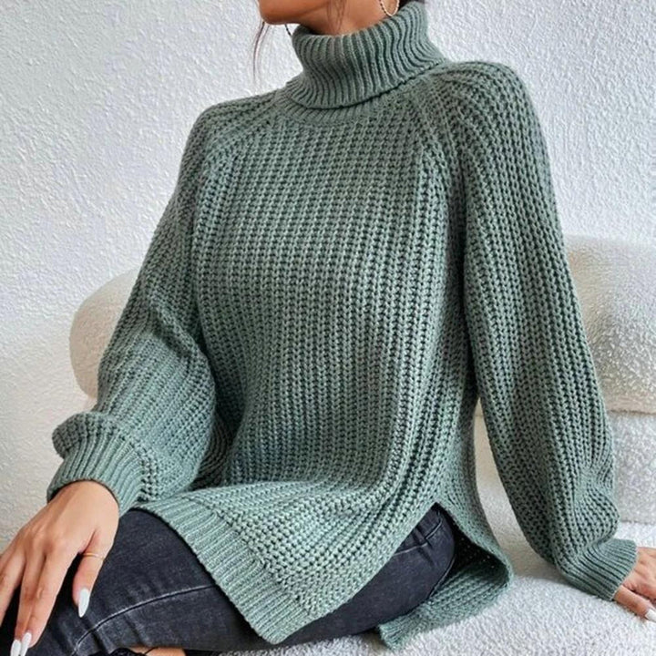 Karah Damski Golf – Dzianinowy Sweter z Wygodnym Krojem i Stylowym Wysokim Kołnierzem