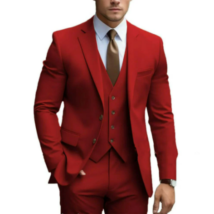Elwood | Elegancki garnitur na wesele 3-częściowy slim fit