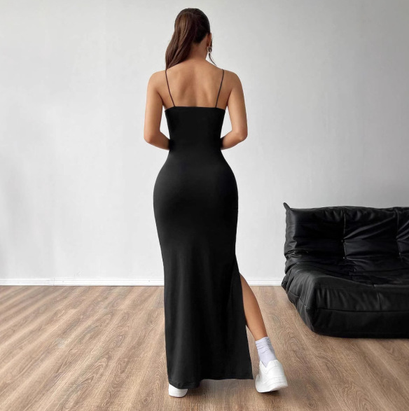 Valessia Sukienka Damska Maxi – Elegancka Letnia Sukienka Bez Rękawów z Rozcięciem i Zwiewnym, Seksownym Krojem