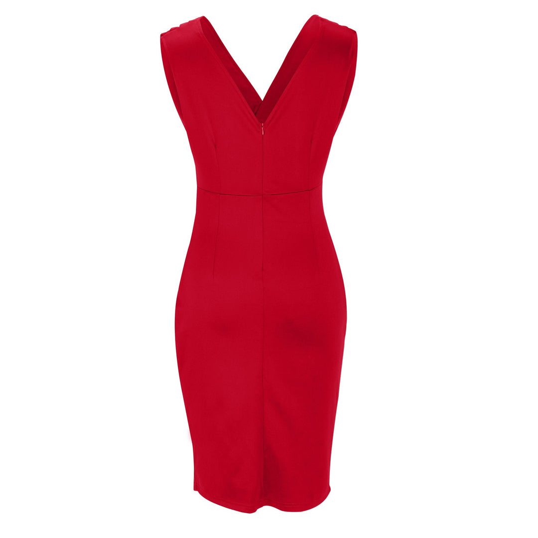 Florabelle | Elegancka Midi Sukienka z Plisowanym Fasonem i Boku
