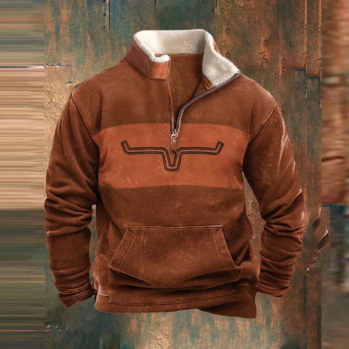 Tim | Klasyczny sweter zapinany na zamek w stylu western