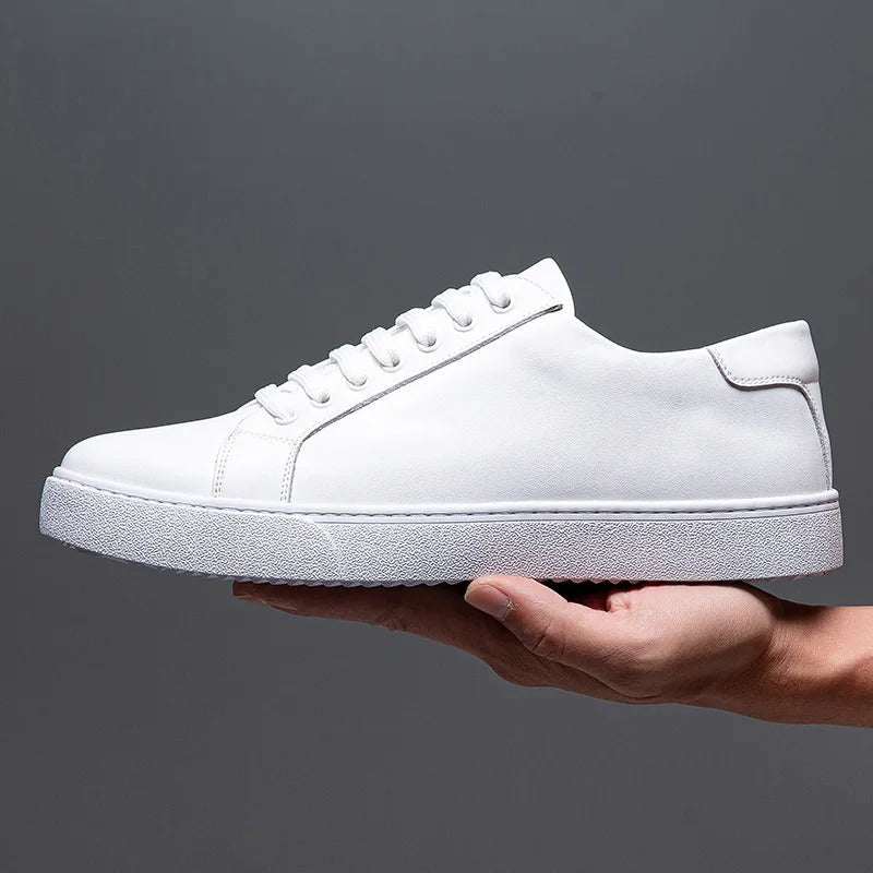 David Męskie Sneakersy Skórzane – Eleganckie Buty z Naturalnej Skóry z Wygodną Podeszwą i Ponadczasowym Designem