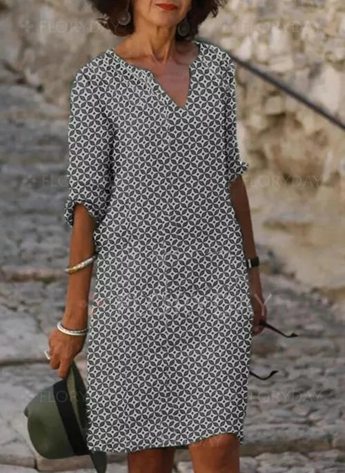 Gerda Damska Sukienka Letnia – Zwiewna & Luźna Sukienka na Eleganckie & Wygodne Letnie Stylizacje