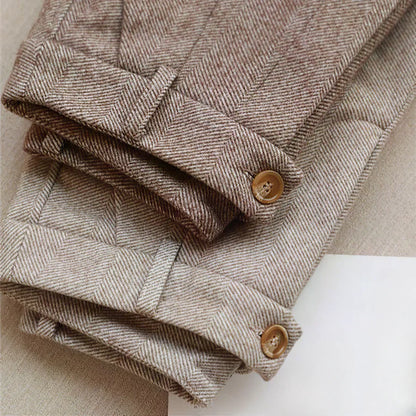 Meike Damskie Spodnie – Eleganckie Wełniane Spodnie z Klasycznym Krojem i Wygodnym Dopasowaniem