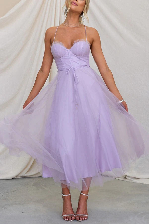 Ariana Sukienka Maxi Damska – Elegancka Letnia Sukienka Bez Rękawów z Okrągłym Dekoltem