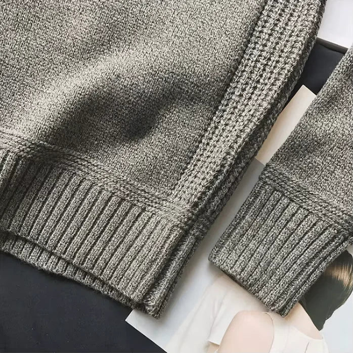 Cortina | Sweter z wełny vintage z łatanami na łokciach