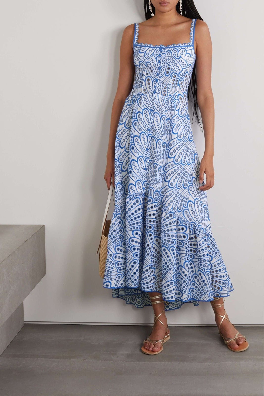 Brylene Sukienka Maxi Damska – Bawełniana Koronka, Letni Boho Look & Zwiewny Komfort