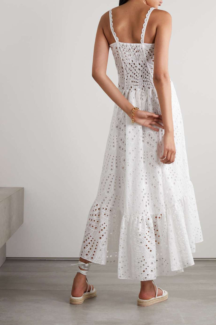 Brylene Sukienka Maxi Damska – Bawełniana Koronka, Letni Boho Look & Zwiewny Komfort