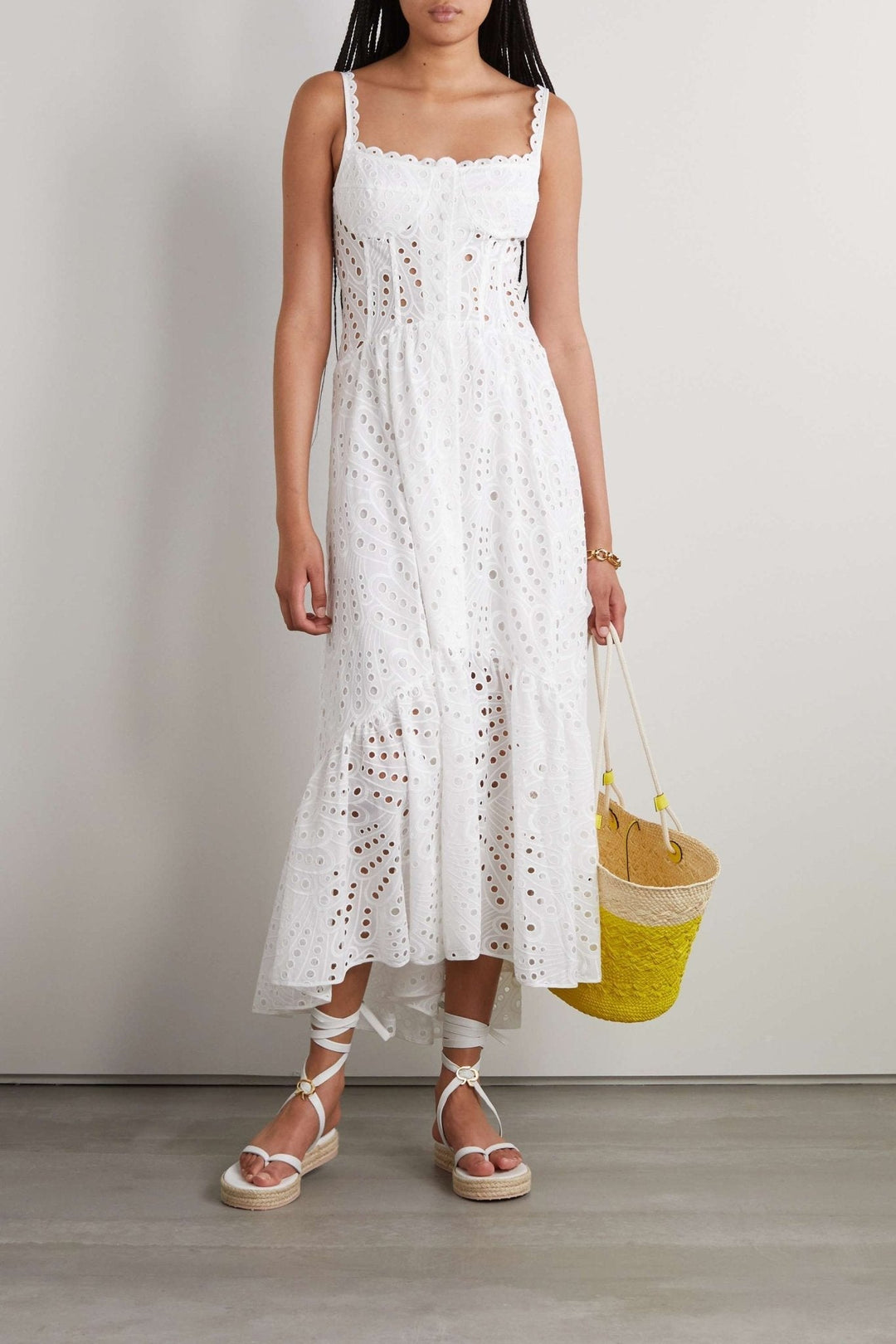 Brylene Sukienka Maxi Damska – Bawełniana Koronka, Letni Boho Look & Zwiewny Komfort