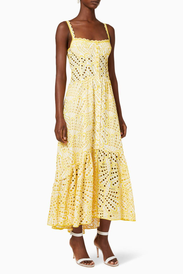 Brylene Sukienka Maxi Damska – Bawełniana Koronka, Letni Boho Look & Zwiewny Komfort