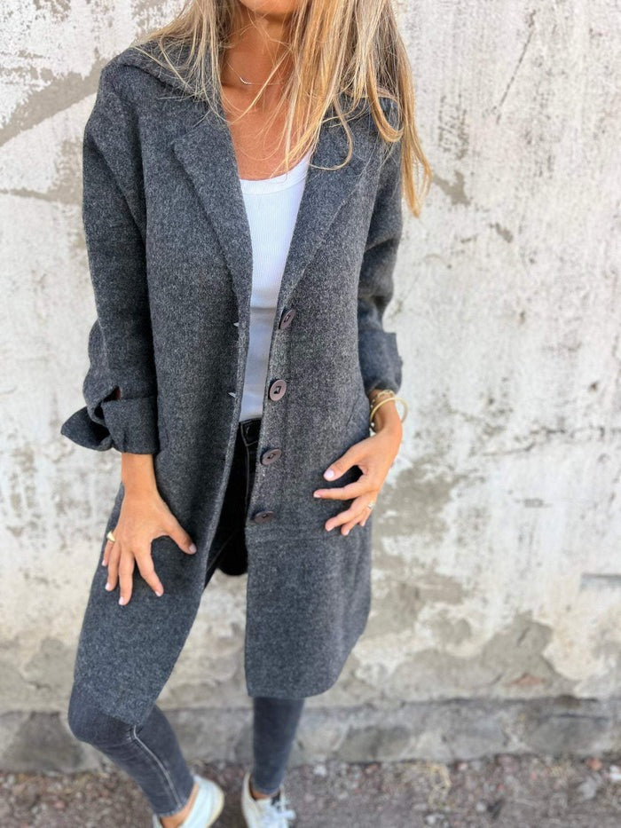 Sophie Płaszcz Damski Wiosenny – Elegancki i Lekki Płaszcz z Premium Wełny na Sezon Przejściowy