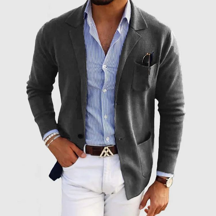 Elton Marynarka Męska Casual – Elegancka i Uniwersalna Marynarka z Wełny o Ponadczasowym Stylu