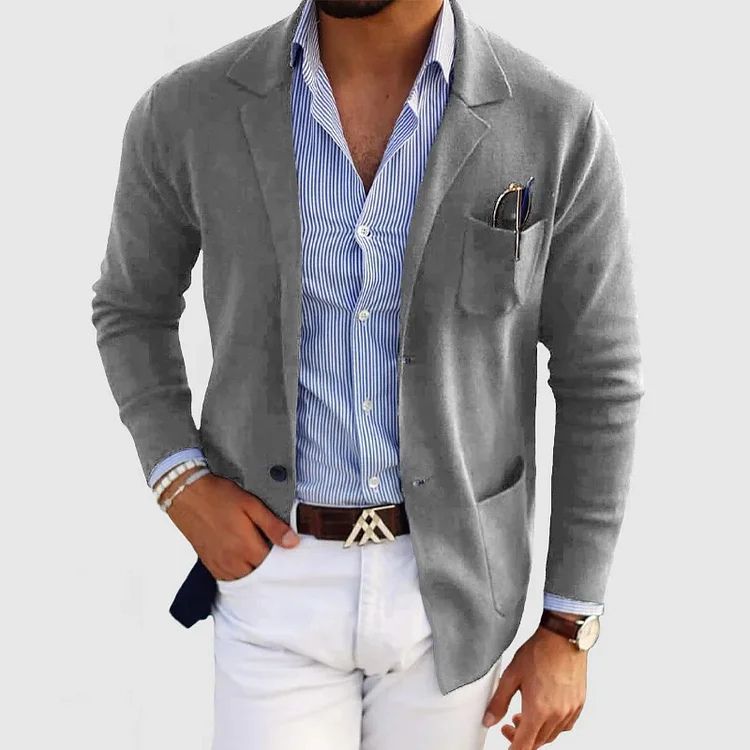 Elton Marynarka Męska Casual – Elegancka i Uniwersalna Marynarka z Wełny o Ponadczasowym Stylu