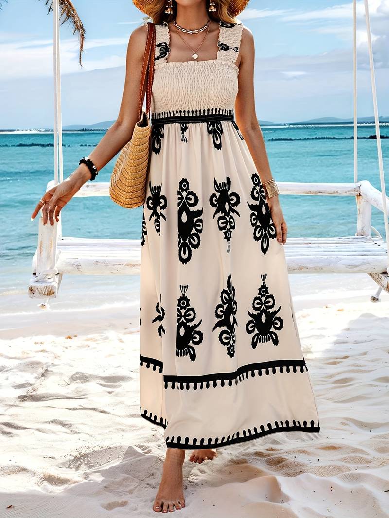 Sophie Sukienka Maxi Damska – Styl boho, zwiewny fason podkreślający sylwetkę i lekka wygoda