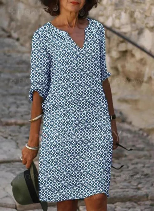 Gerda Damska Sukienka Letnia – Zwiewna & Luźna Sukienka na Eleganckie & Wygodne Letnie Stylizacje