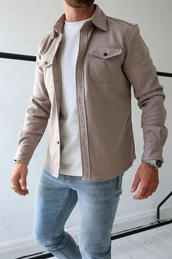 William Kurtka Męska ze Skóry z Guzikami – Styl Ponadczasowy, Wytrzymała i Elegancka
