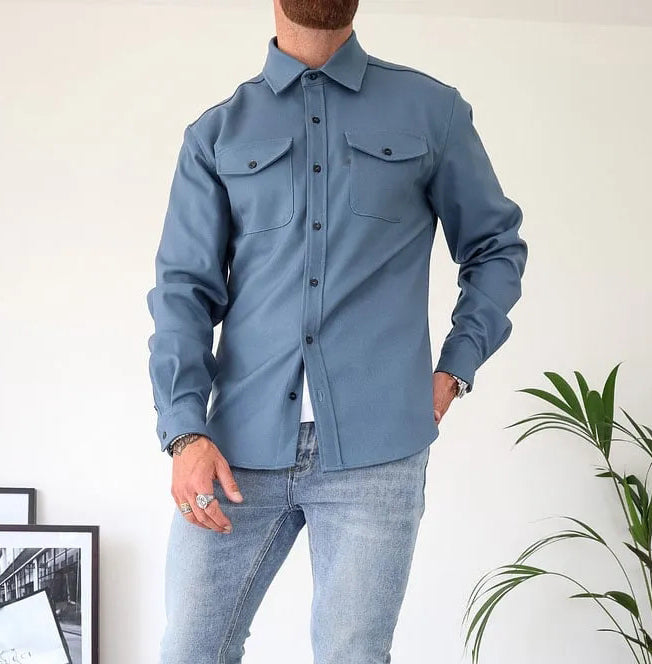 William Kurtka Męska ze Skóry z Guzikami – Styl Ponadczasowy, Wytrzymała i Elegancka