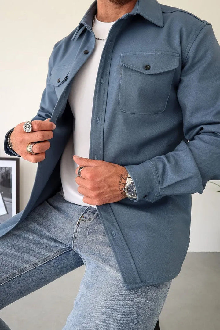 William Kurtka Męska ze Skóry z Guzikami – Styl Ponadczasowy, Wytrzymała i Elegancka