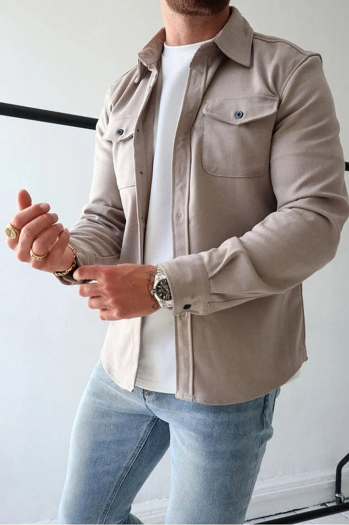 William Kurtka Męska ze Skóry z Guzikami – Styl Ponadczasowy, Wytrzymała i Elegancka
