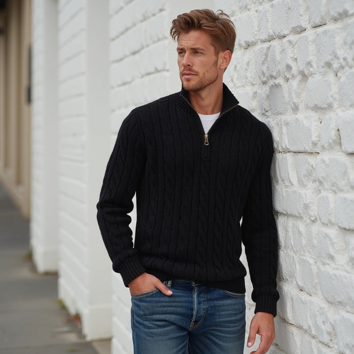 Sweter męski Lincoln – Lekki dzianinowy jersey z luźnym krojem dla całorocznego komfortu
