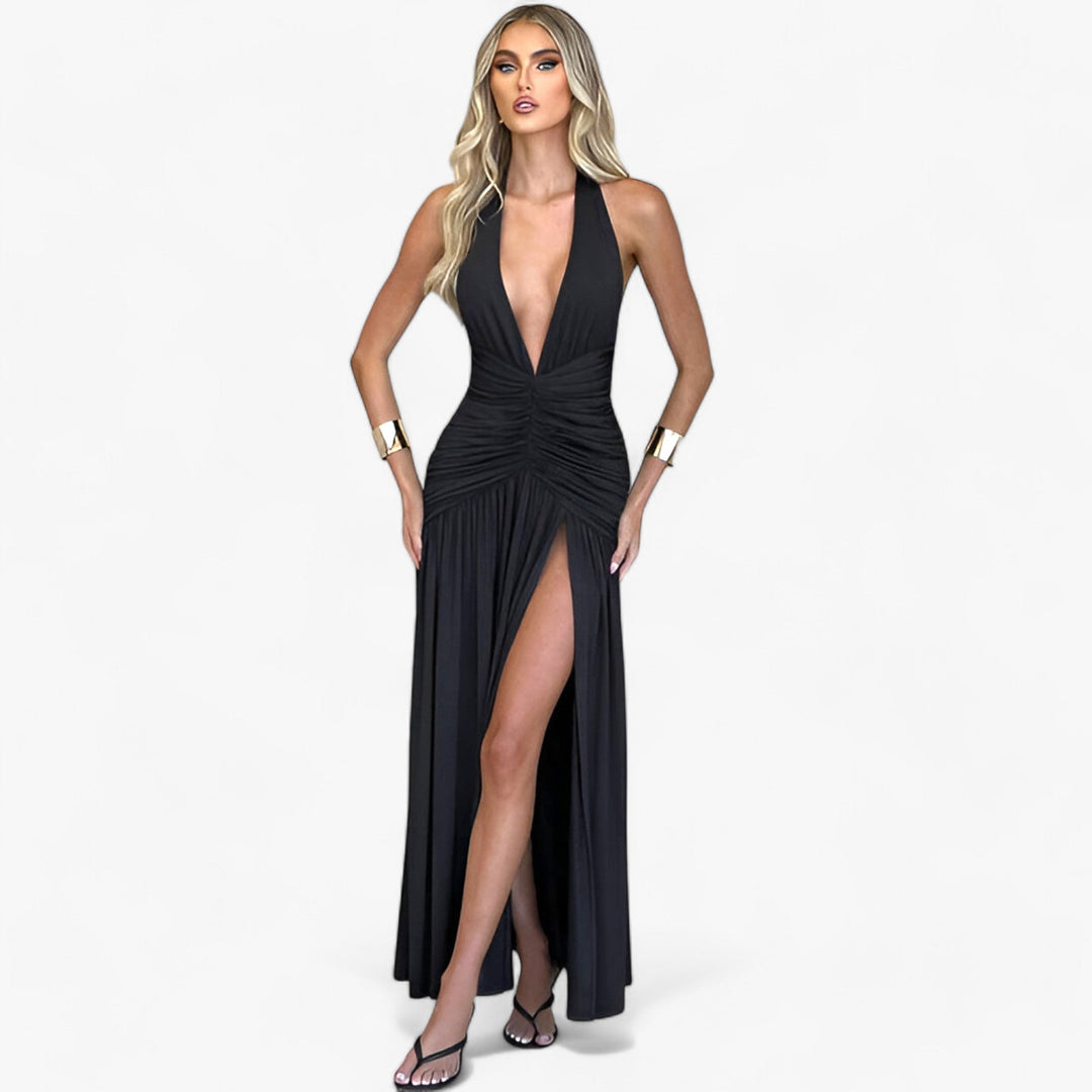 Amalia Damska Maxi Sukienka – Elegancka i Wygodna Długa Sukienka z Cienkimi Ramiączkami
