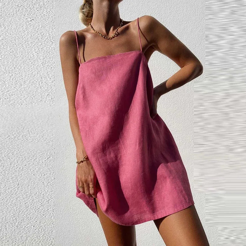 Liviana Elegancka Sukienka Slip – Długa Satynowa Sukienka Damska z Cienkimi Ramiączkami