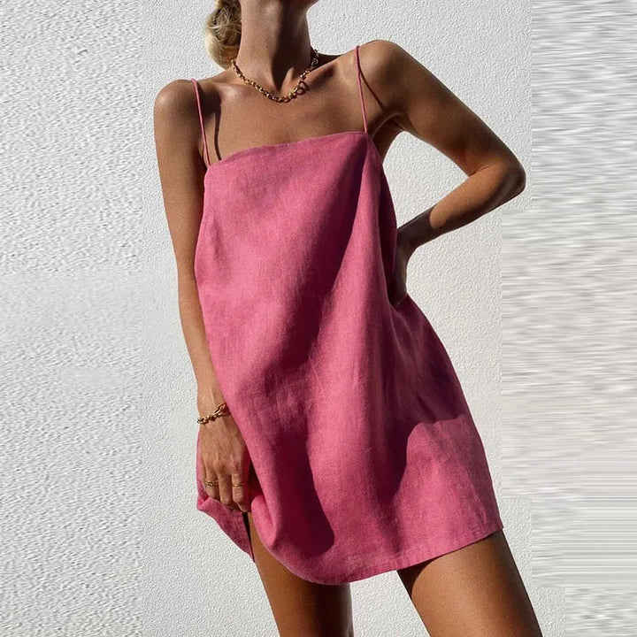 Liviana Elegancka Sukienka Slip – Długa Satynowa Sukienka Damska z Cienkimi Ramiączkami