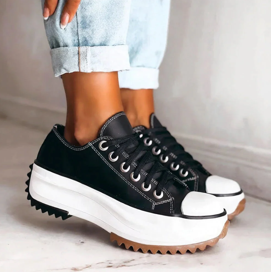Ellis Damskie Sneakersy – Stylowe Buty z Grubą Podeszwą i Ergonomiczną Amortyzacją