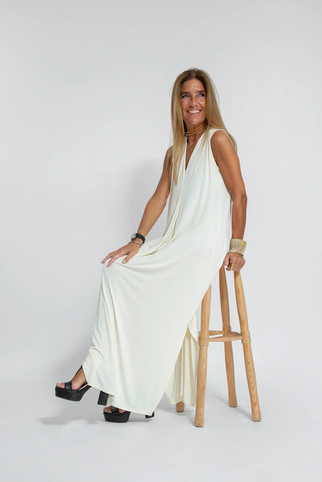 Zestaw Damski Ayania – Elegancka Sukienka i Kamizelka z Bawełny z Wyszczuplającym Efektem i Podkreślającym Krój