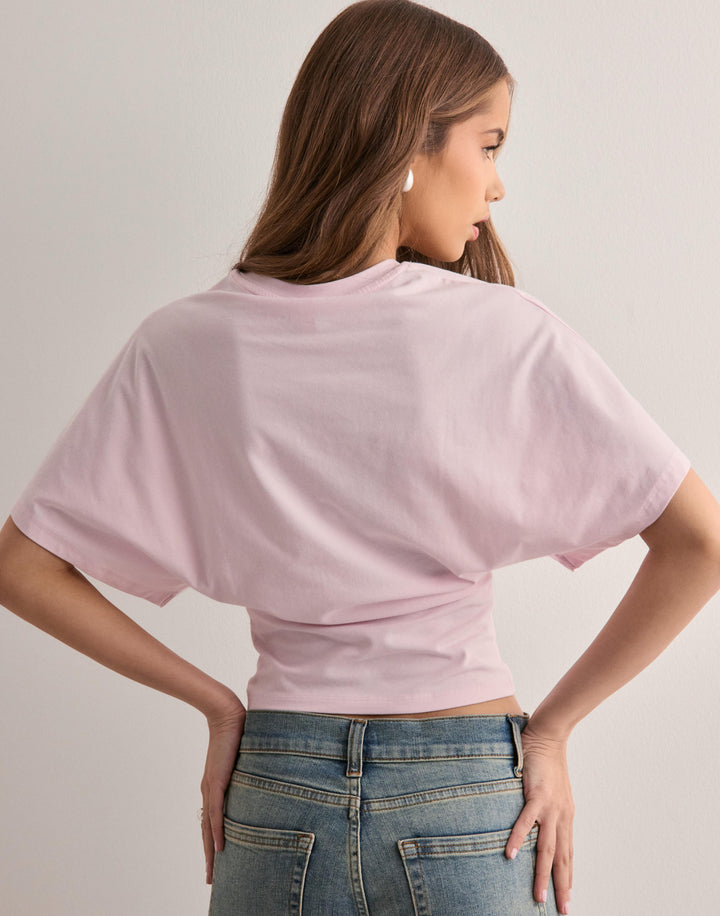 Isabelle T-Shirt Damski – Elegancki T-Shirt z Rozszerzanymi Rękawami i Taliowanym, Flatterującym Krojem