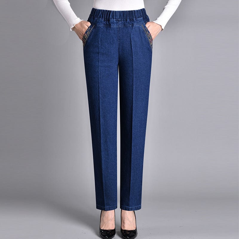 Karina | Eleganckie Jeansy Stretch z Wysokim Stanem