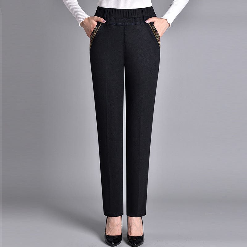 Karina | Eleganckie Jeansy Stretch z Wysokim Stanem