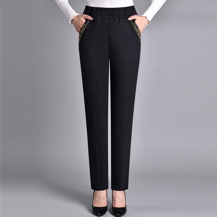 Karina | Eleganckie Jeansy Stretch z Wysokim Stanem