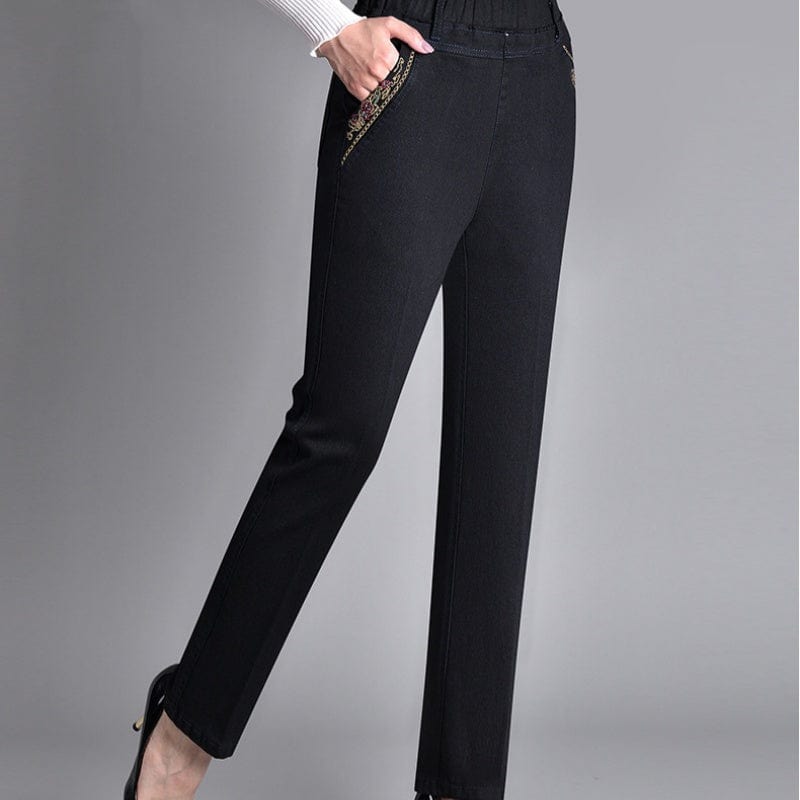 Karina | Eleganckie Jeansy Stretch z Wysokim Stanem