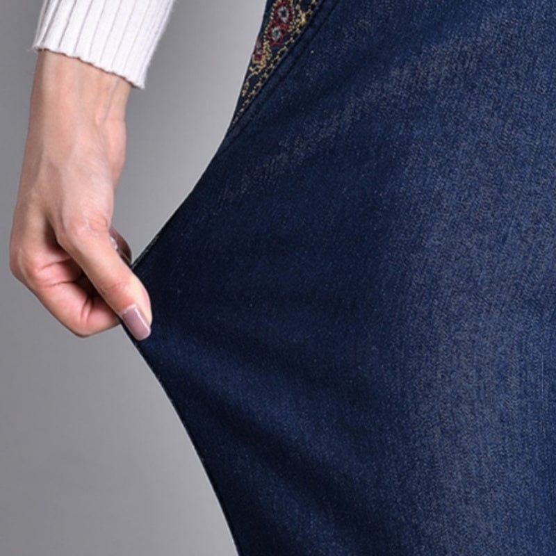 Karina | Eleganckie Jeansy Stretch z Wysokim Stanem