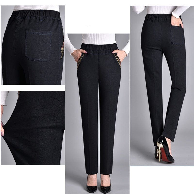Karina | Eleganckie Jeansy Stretch z Wysokim Stanem