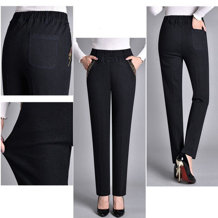 Karina | Eleganckie Jeansy Stretch z Wysokim Stanem